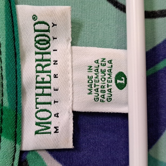 Maternity Motherhood Green V-Neck Short Sleeve Dress. Size Large - Picture 6 of 7